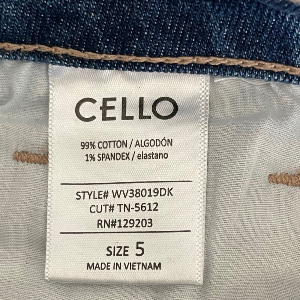 Cello Flare Jeans Size 5 Distressed‎ Knee High Rise Button Fly Y2K Western Style - Picture 2 of 13